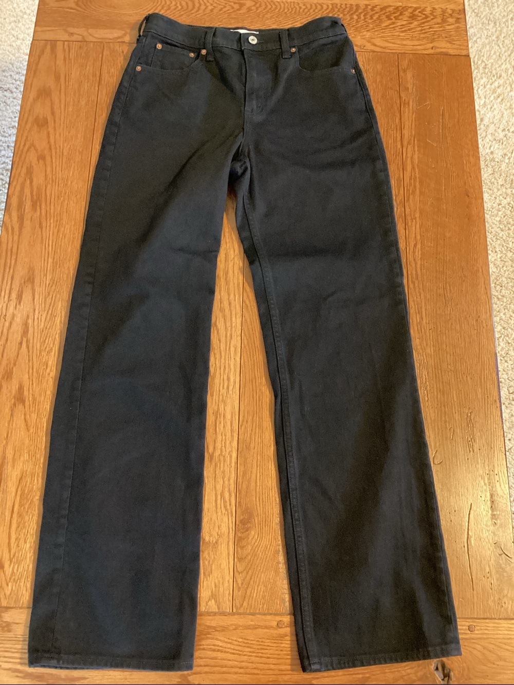 Abercrombie & Fitch black High Rise 90s Relaxed Jeans. Women’s size 27 long - Picture 3 of 14